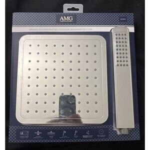 AMG Rainfall Shower Head Set Chrome Handheld Combo SH80 Bathroom Kit
